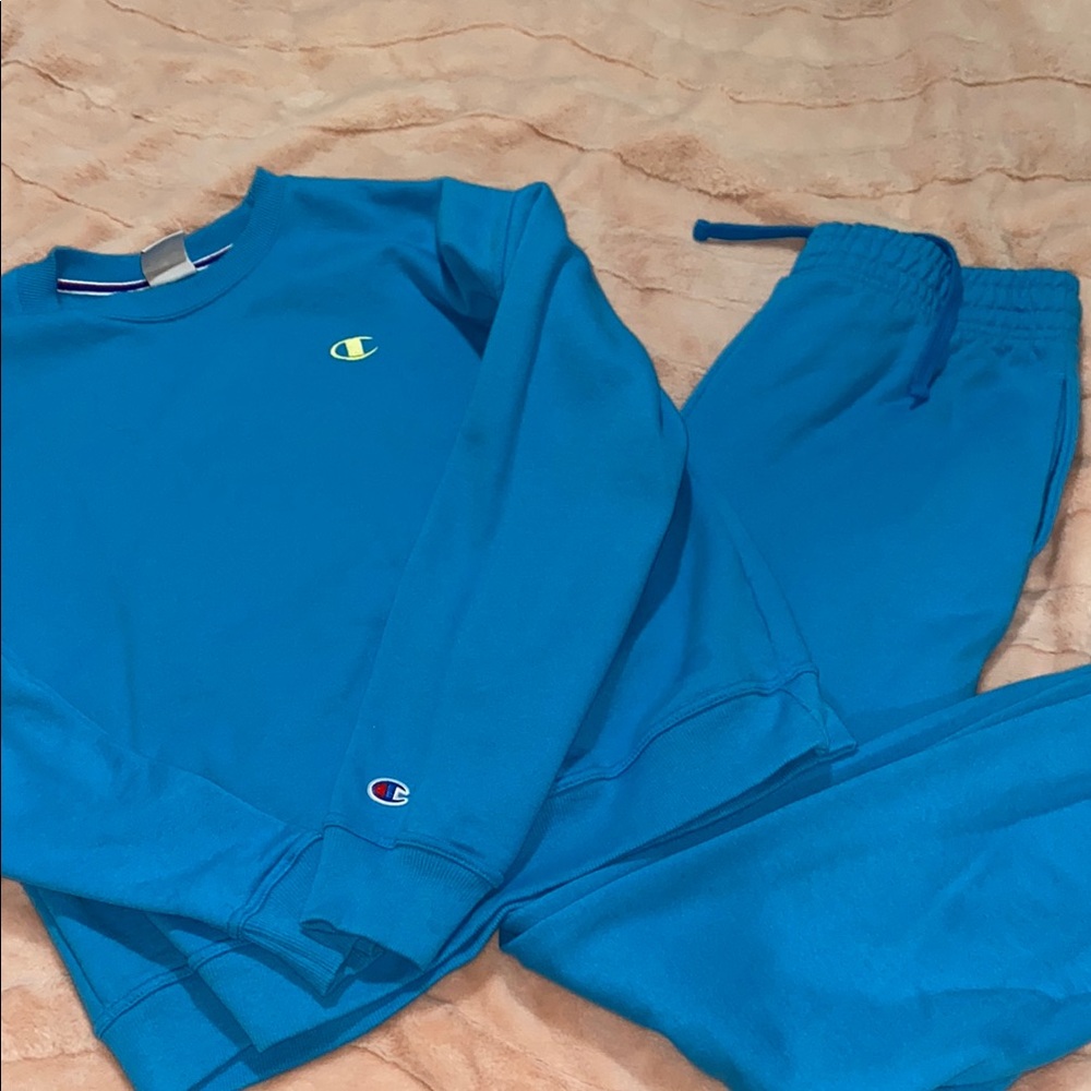 Champion Blue Sweatshirt and Joggers Set
